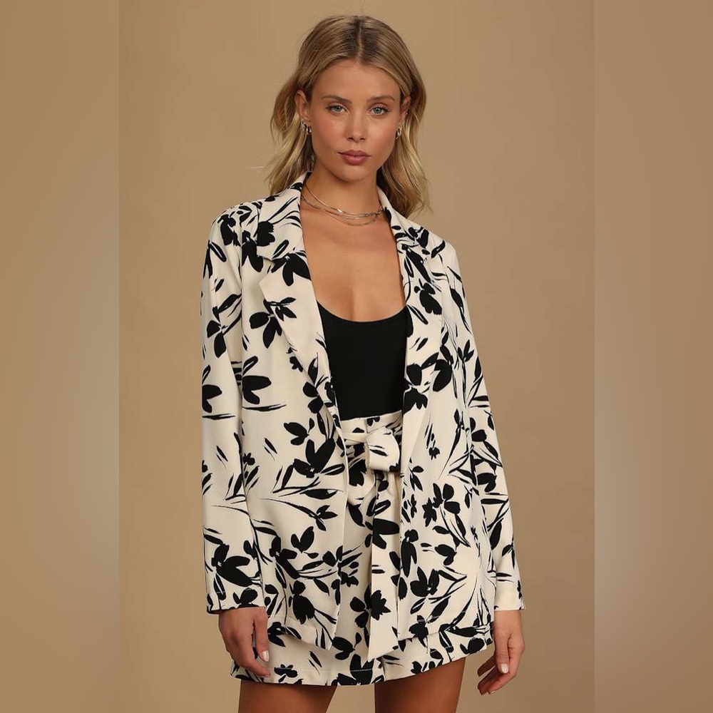 Blooming Sophistication Cream Floral Print SET